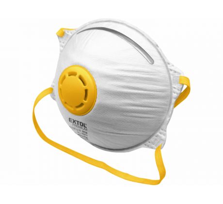 Respirátory FFP2 5ks, s výdychovým ventilom, tvarované, EXTOL PREMIUM