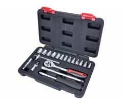 Sada nástrčných kľúčov, 1/4", 19ks, CrV, EXTOL PREMIUM