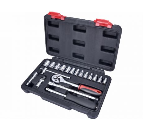 Sada nástrčných kľúčov, 1/4", 19ks, CrV, EXTOL PREMIUM