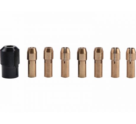 Skľučovadlá pre priame brúsky, sada 8ks, 1-1,6-2-2,3-3-2x3,2mm, EXTOL CRAFT