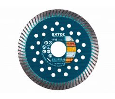 Kotúč rezný diamantový Turbo Fast Cut, 115mm, EXTOL INDUSTRIAL