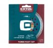 Kotúč rezný diamantový Turbo Fast Cut, 115mm, EXTOL INDUSTRIAL