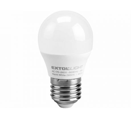 Žiarovka LED mini, 5W, 410lm, E27, Ø45mm, EXTOL LIGHT