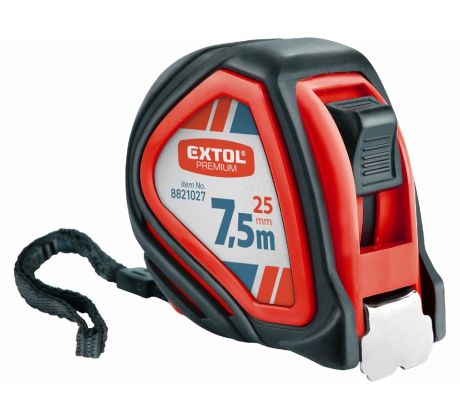 Meter zvinovací, 7,5m, šírka pásu 25mm, EXTOL PREMIUM