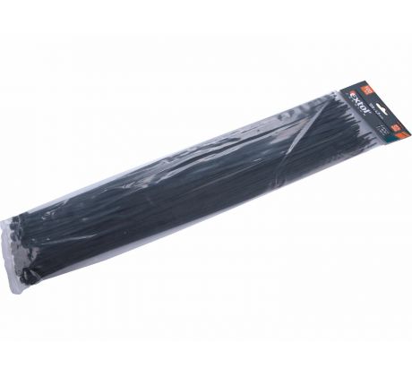 Pásky sťahovacie čierne, 4,8x500mm, 100ks, Ø150mm, 22kg, nylon PA66, EXTOL PREMIUM
