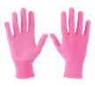 Rukavice polyester ružové, PVC terčíky, 7", EXTOL LADY