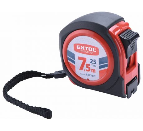 Meter zvinovací, 7,5m, šírka pásu 25mm, EXTOL PREMIUM