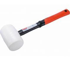 Kladivo gumené biele sklolaminátová násada, Ø80mm, 910g, EXTOL PREMIUM