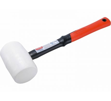Kladivo gumené biele sklolaminátová násada, Ø80mm, 910g, EXTOL PREMIUM