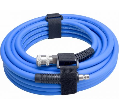 Hadica vzduchová gumená s rýchlospojkami 1/4", 10m, EXTOL PREMIUM