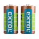 Batéria alkalická 2ks, 1,5V, typ C, EXTOL ENERGY