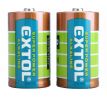 Batéria alkalická 2ks, 1,5V, typ D, EXTOL ENERGY
