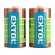 Batéria alkalická 2ks, 1,5V, typ D, EXTOL ENERGY