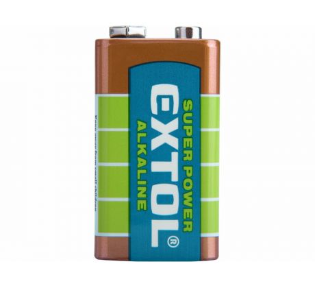 Batéria alkalická, 9V, typ 6LR61, EXTOL ENERGY