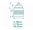 Skľučovadlo rýchloupínacie Jacobs, 2-13mm, 1/2"-20UNF, celokovové, EXTOL INDUSTRIAL
