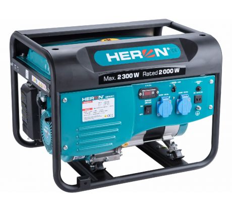 Elektrocentrála rámová benzínová 1F, 2,3kW, HERON