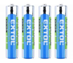 Batéria zink-chloridová 4ks, 1,5V, typ AAA, EXTOL ENERGY