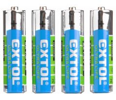 Batéria zink-chloridová 4ks, 1,5V, typ AA, EXTOL ENERGY