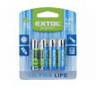 Batéria zink-chloridová 4ks, 1,5V, typ AA, EXTOL ENERGY