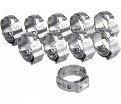 Spona na 1/4" pneumatickú hadicu, 10ks, Ø 11.3mm - 13.8mm, antikoro, EXTOL PREMIUM