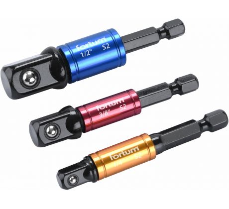 Rázové adaptéry, 3-dielna sada, S2, FORTUM