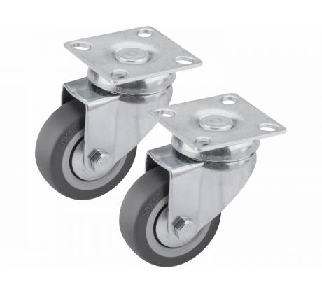 Kolieska otočné 2ks, Ø50mm, max. 27kg/1ks, EXTOL PREMIUM