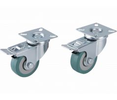 Kolieska otočné s brzdou 2ks, Ø50mm, max. 27kg/1ks, EXTOL PREMIUM
