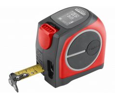 Meter zvinovací s laserovým meračom vzdialenosti 2v1, FORTUM
