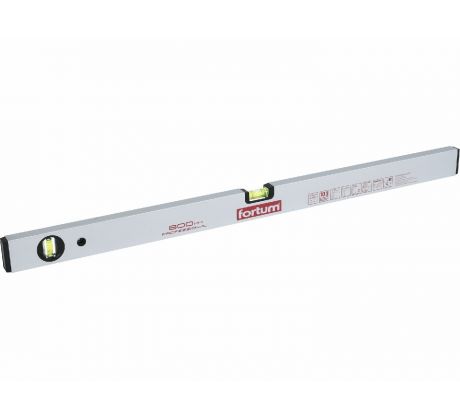 Vodováha hliníková, 2 libely, 800mm, FORTUM