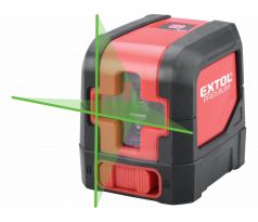 Laser líniový, krížový samonivelačný, zelený, 1H-1V, EXTOL PREMIUM