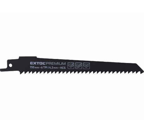 List pílový do chvostovej píly 3ks, 150mm, HCS, EXTOL PREMIUM