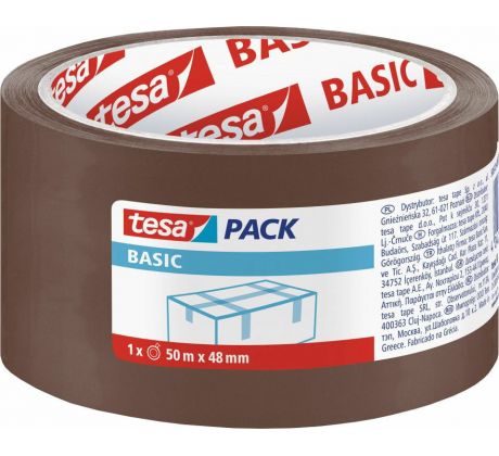 Páska lepiaca 58573, 48mmx50m, nosič PP, hnedá, Tesa