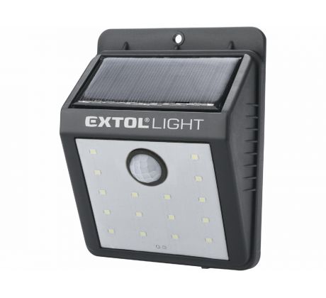 Svietidlo LED solárne s pohybovým senzorom, 16xLED, 120 lm, IPX4, EXTOL LIGHT
