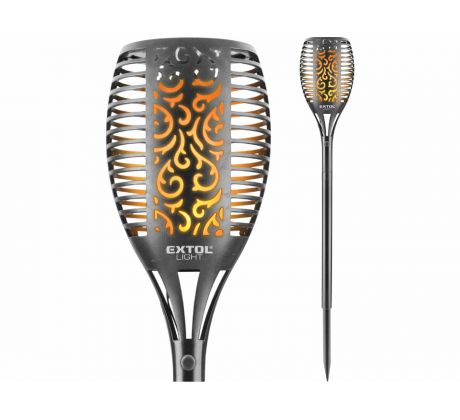 Pochodeň LED solárna, 1W LED, efekt "plameň", EXTOL LIGHT