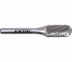 Fréza karbidová valcová, pologuľaté čelo, Ø12mm, rezná dĺžka 25mm, stopka Ø6mm, EXTOL INDUSTRIAL