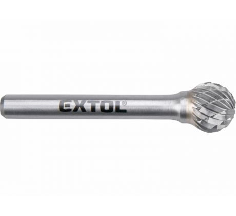 Fréza karbidová guľovitá, Ø12mm, stopka Ø6mm, EXTOL INDUSTRIAL