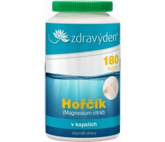 Horčík (Magnezium citrát), 180 kapsúl