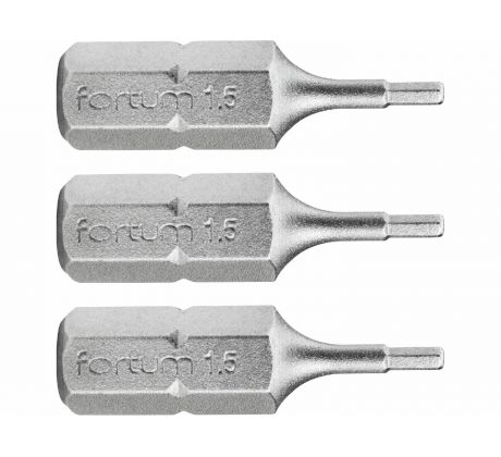 Bit imbus 3ks, H 1,5x25mm, S2, FORTUM