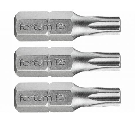 Bit torx 3ks, T 25x25mm, S2, FORTUM