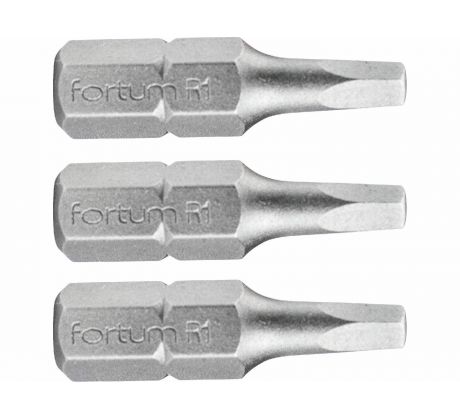 Bit štvorec 3ks, SQ 1x25mm, S2, FORTUM
