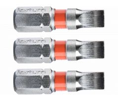 Bit plochý 3ks, 5x25mm, S2, FORTUM
