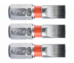 Bit plochý 3ks, 6x25mm, S2, FORTUM
