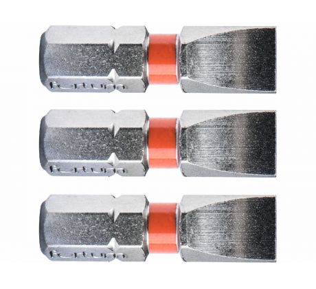 Bit plochý 3ks, 7x25mm, S2, FORTUM