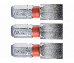 Bit plochý 3ks, 8x25mm, S2, FORTUM