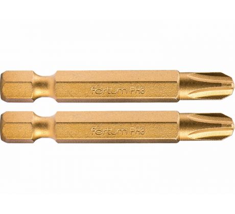 Bit krížový 2ks, PH 3x50mm, S2, FORTUM