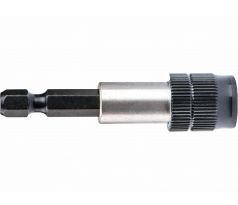 Nadstavec na bity magnetický, 1/4"x60mm, Fix-Clip, CrV, FORTUM