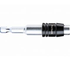 Nadstavec na bity magnetický, 1/4"x60mm, Quick-Lock, CrV, FORTUM