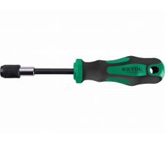 Skrutkovač na bity s mechanickým zámkom, 1/4"x100mm, Fix-Clip, CrV, EXTOL PREMIUM