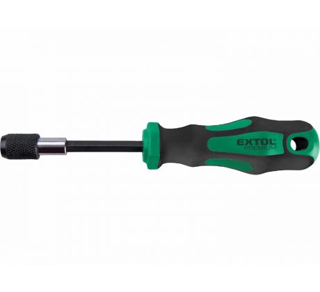 Skrutkovač na bity s mechanickým zámkom, 1/4"x100mm, Fix-Clip, CrV, EXTOL PREMIUM