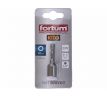 Hlavica nástrčná magnetická so 6-hrannou stopkou 1/4’’, 10x48mm, CrV, FORTUM